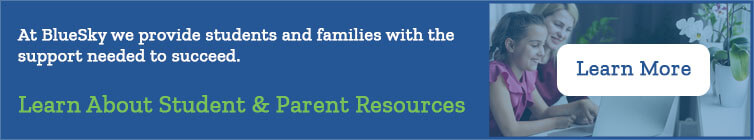 Button to learn more about student and parent resources.