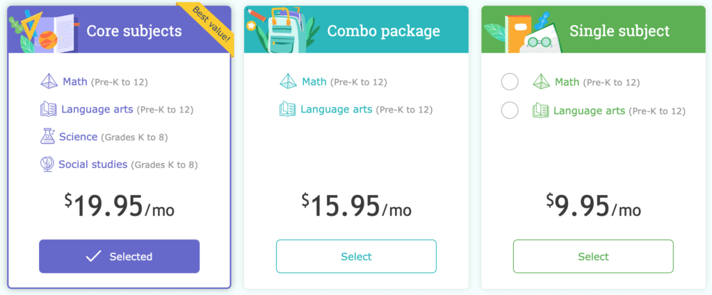 IXL membership options